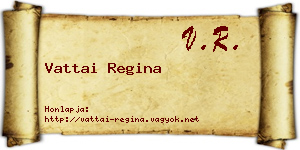 Vattai Regina névjegykártya